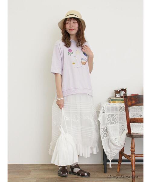 Samansa Mos2（サマンサ モスモス）の「【miyuki matsuo×Samansa Mos2】刺繍バッグ（ハンドバッグ・レディース・ブラック/オフホワイト・F）」の7枚目の写真