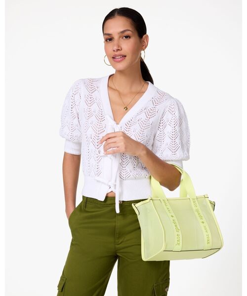 kate spade new york(ケイトスペード ニューヨーク)の「キップ メッシュ スモール トート(トートバッグ・レディース・グリーン・ONESIZE)」の6枚目の写真
