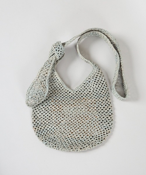 Sans Arcidet(サンアルシデ)の「TINA Sサイズ ラフィアバッグ《Sans arcidet》(ボディバッグ/ウエストポーチ・レディース・ターコイズブルー・フリー)」の1枚目の写真