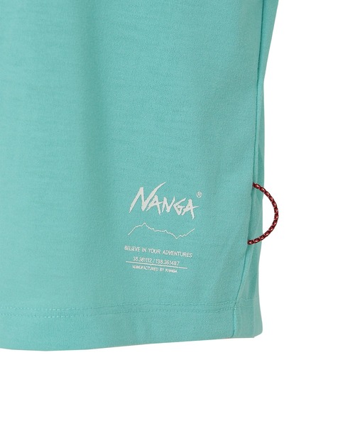 NANGA(ナンガ)の「DRY MIX RAGLAN SLEEVE TEE/ドライミックスラグランスリーブティー(Tシャツ/カットソー・メンズ・ブラック/ターコイズブルー/ホワイト/グリーン・S/M/L/XL)」の11枚目の写真