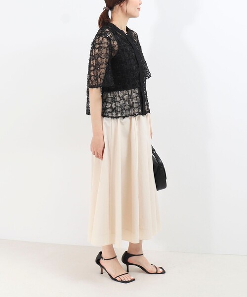 MICO COULIER(ミコクリエ)の「スパンコールチュールブラウス(シャツ/ブラウス・レディース・ブラック/オフホワイト・38)」の9枚目の写真