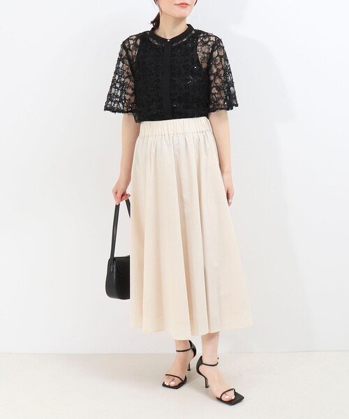 MICO COULIER(ミコクリエ)の「スパンコールチュールブラウス(シャツ/ブラウス・レディース・ブラック/オフホワイト・38)」の10枚目の写真