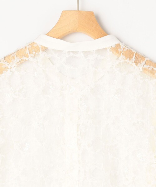 MICO COULIER(ミコクリエ)の「スパンコールチュールブラウス(シャツ/ブラウス・レディース・ブラック/オフホワイト・38)」の14枚目の写真