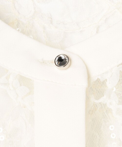 MICO COULIER(ミコクリエ)の「スパンコールチュールブラウス(シャツ/ブラウス・レディース・ブラック/オフホワイト・38)」の17枚目の写真