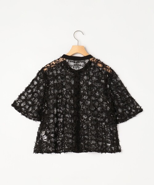 MICO COULIER(ミコクリエ)の「スパンコールチュールブラウス(シャツ/ブラウス・レディース・ブラック/オフホワイト・38)」の19枚目の写真