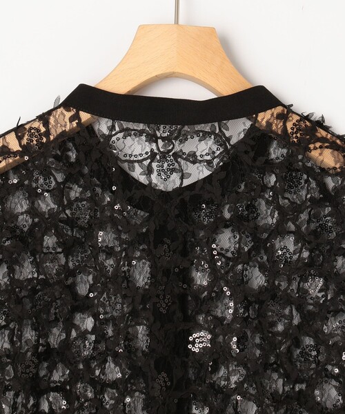 MICO COULIER(ミコクリエ)の「スパンコールチュールブラウス(シャツ/ブラウス・レディース・ブラック/オフホワイト・38)」の21枚目の写真