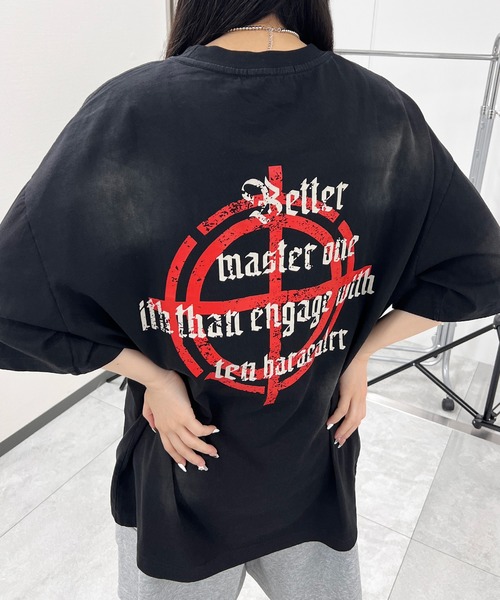 Figments（フィグメンツ）の「クロスビッグＴ（Tシャツ/カットソー・レディース・ブラック/ホワイト・FREE）」の10枚目の写真