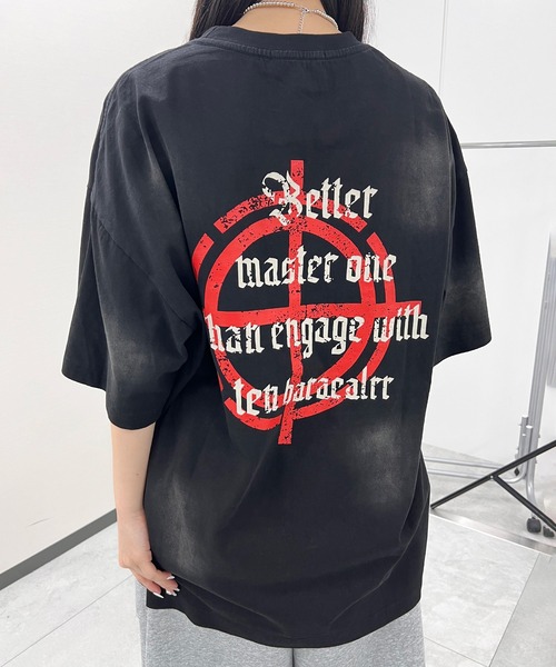 Figments（フィグメンツ）の「クロスビッグＴ（Tシャツ/カットソー・レディース・ブラック/ホワイト・FREE）」の11枚目の写真