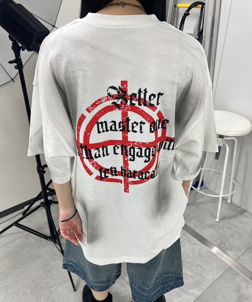 Figments（フィグメンツ）の「クロスビッグＴ（Tシャツ/カットソー・レディース・ブラック/ホワイト・FREE）」の21枚目の写真