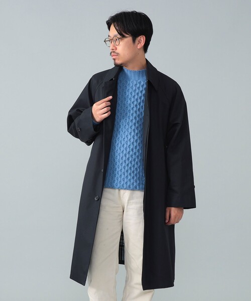 BEAMS F（ビームスエフ）の「シングル ベルテッドバルカラーコート（その他アウター・メンズ・ベージュ/ネイビー・40/38/42/36）」の2枚目の写真