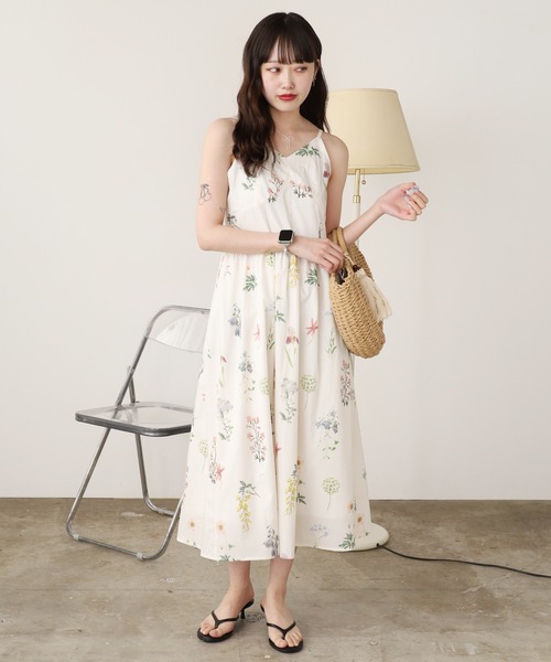 ◆大人気◆【MiuMiu】フラワープリント キャミソールワンピース フラワー プリント キャミソール ワンピース