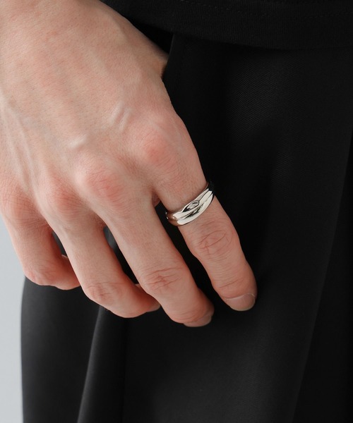 HARE(ハレ)の「【MADE IN JAPAN】DOUBLE-RING(HARE)(リング・メンズ・シルバー・FREE)」の2枚目の写真