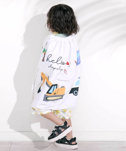 SLAP SLIP（スラップスリップ）の「モチーフプリントラップタオル（スイムグッズ・キッズ・ブルー/オフホワイト/パープル/ピンク・FREE）」の8枚目の写真