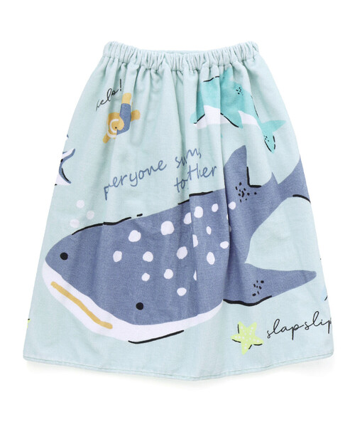 SLAP SLIP（スラップスリップ）の「モチーフプリントラップタオル（スイムグッズ・キッズ・ブルー/オフホワイト/パープル/ピンク・FREE）」の11枚目の写真