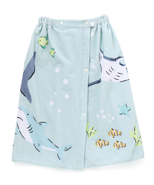 SLAP SLIP（スラップスリップ）の「モチーフプリントラップタオル（スイムグッズ・キッズ・ブルー/オフホワイト/パープル/ピンク・FREE）」の12枚目の写真