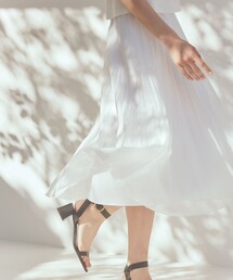 TO BE CHIC ホワイトプリーツスカート 46新品未使用 TO BE CHIC｜トゥー ビー シックのスカート（ホワイト/白色系）通販