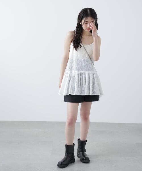 FREE'S MART（フリーズマート）の「［ＭＦＭ］大柄レースキャミチュニック（シャツ/ブラウス・レディース・ブラック/ホワイト・FREE）」の20枚目の写真