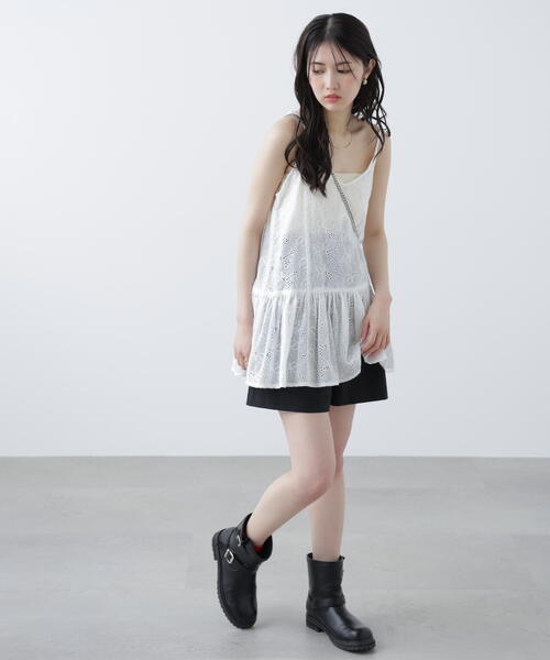 FREE'S MART（フリーズマート）の「［ＭＦＭ］大柄レースキャミチュニック（シャツ/ブラウス・レディース・ブラック/ホワイト・FREE）」の22枚目の写真