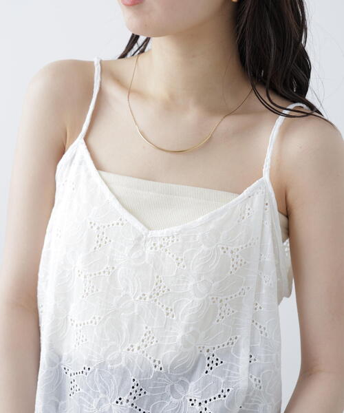 FREE'S MART（フリーズマート）の「［ＭＦＭ］大柄レースキャミチュニック（シャツ/ブラウス・レディース・ブラック/ホワイト・FREE）」の4枚目の写真