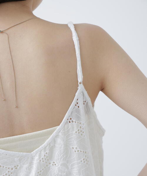 FREE'S MART（フリーズマート）の「［ＭＦＭ］大柄レースキャミチュニック（シャツ/ブラウス・レディース・ブラック/ホワイト・FREE）」の8枚目の写真