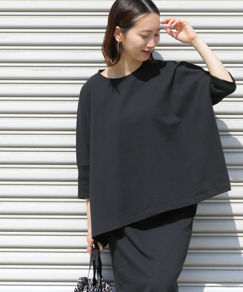 JOURNAL STANDARD relume(ジャーナルスタンダード レリューム)の「《追加》OEコットンワイドプルオーバー(Tシャツ/カットソー・レディース・ブラック/ベージュ/ライトグレー/グレー・FREE)」の1枚目の写真