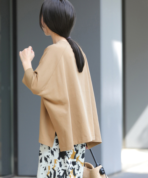 JOURNAL STANDARD relume(ジャーナルスタンダード レリューム)の「《追加》OEコットンワイドプルオーバー(Tシャツ/カットソー・レディース・ブラック/ベージュ/ライトグレー/グレー・FREE)」の13枚目の写真