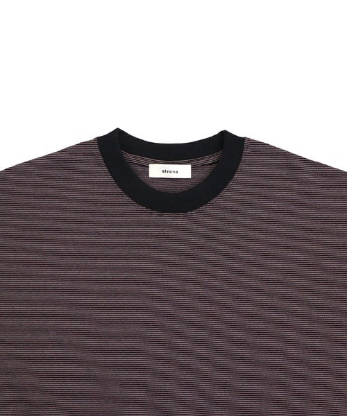 alvana(アルヴァナ)の「【alvana】NARROW BORDER S/S TEE SHIRTS / アース×インクブラ(Tシャツ/カットソー・メンズ・グレー系その他・L/M)」の4枚目の写真