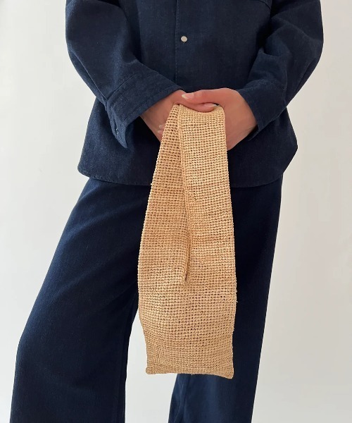 seya.（セヤ）の「MINI RAFFIA BAG（ハンドバッグ・レディース・ナチュラル・FREE）」の3枚目の写真