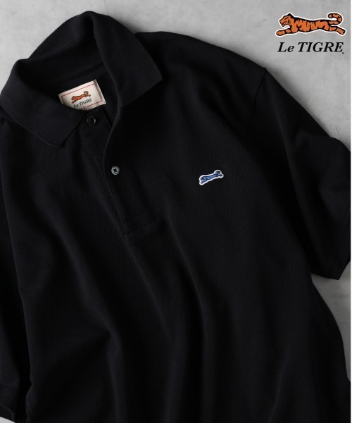 Right-on(ライトオン)の「Le TIGRE(ルティグレ)【メンズ】ワンポイント刺繍ポロシャツ(Tシャツ/カットソー・メンズ・ブラック/ネイビー/ブラウン・XL/L/M)」の2枚目の写真