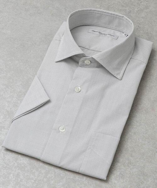 URBAN RESEARCH DOORS（アーバンリサーチドアーズ）の「LIFE STYLE TAILOR　セミワイド半袖シャツ（シャツ/ブラウス・メンズ・ブルー系その他/ホワイト/ブラウン系その他・37/39/41/43）」の2枚目の写真