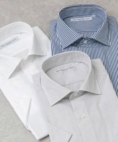URBAN RESEARCH DOORS（アーバンリサーチドアーズ）の「LIFE STYLE TAILOR　セミワイド半袖シャツ（シャツ/ブラウス・メンズ・ブルー系その他/ホワイト/ブラウン系その他・37/39/41/43）」の5枚目の写真