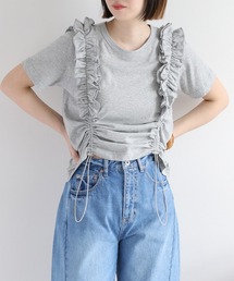 cepo（セポ）の「フリルデザインショートスリーブTee（Tシャツ/カットソー）」