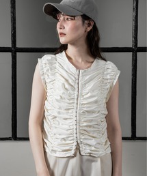 lawgy(EW[)shirring hook sleeveless tops / V[OzbNX[uXgbvX(̑gbvX)