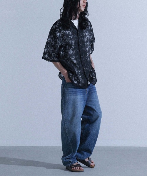 【☺︎】BODE シアーラバンデュラ半袖シャツ　S size セール】シャーリング シアー半袖トップス（Tシャツ/カットソー