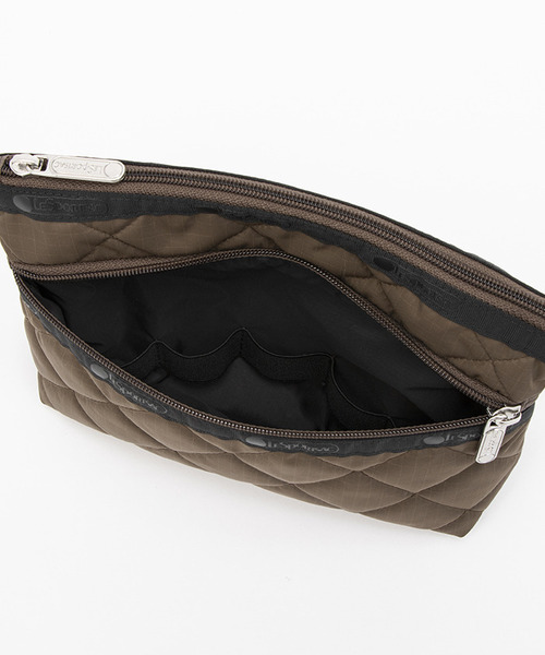 全信頼を寄せる PERFECT COSME POUCH2 トフィーブラウンキルトコスメティック バッグ