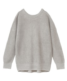1er Arrondissement ニット・セーター レディース プルミエアロンディスモン 中古　古着 畦リネンデザインVネックプルオーバー】｜1er Arrondissement