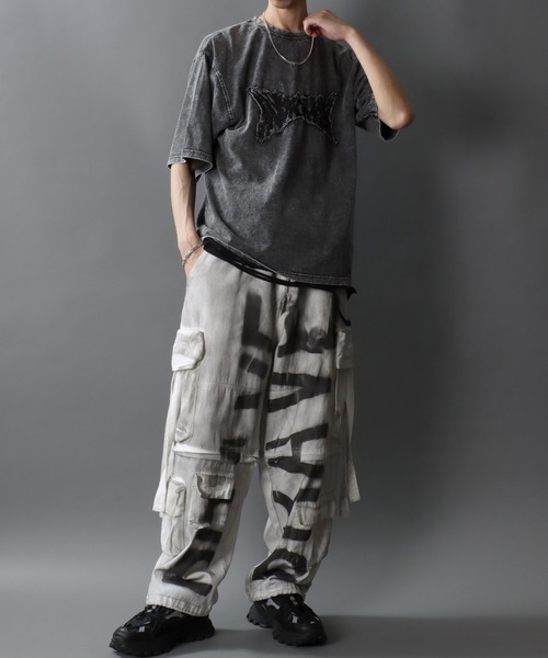 SITRY(シトリー)の「Grunge Style T-Shirt/グランジ ヴィンテージライク オーバーサイズ 半袖Tシャツ レディース メンズ(Tシャツ/カットソー・メンズ・ホワイト系その他/ブラック系その他/ホワイト系その他2/ブラック系その他2・M/L)」の22枚目の写真