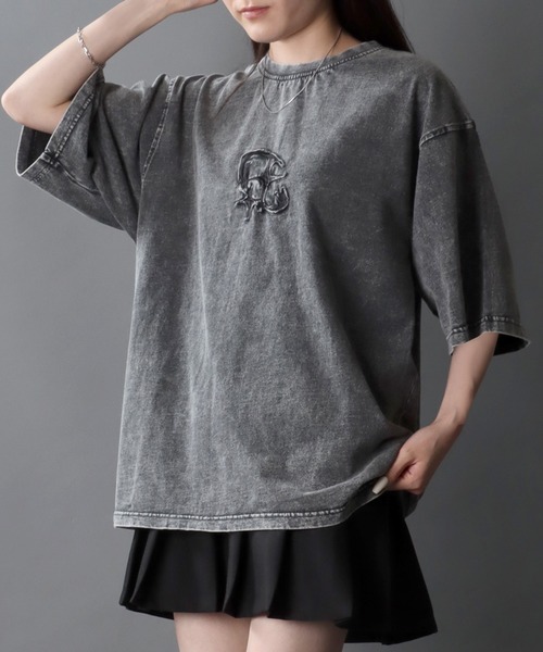 【美品】MOTHER ヴィンテージライクTシャツ　グレー セール】Grunge Style T-Shirt/グランジ ヴィンテージライク