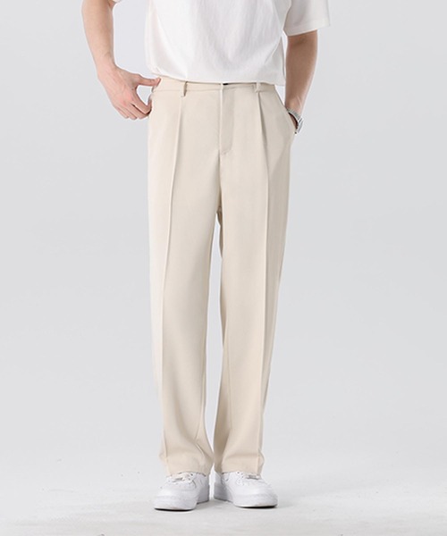 aimoha（アイモハ）の「ベーシックストレートパンツ（スラックス・メンズ・ライトベージュ/チョコ/ブラック/ダークグレー・LARGE/X-LARGE/MEDIUM）」の4枚目の写真