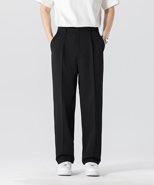 aimoha（アイモハ）の「ベーシックストレートパンツ（スラックス・メンズ・ライトベージュ/チョコ/ブラック/ダークグレー・LARGE/X-LARGE/MEDIUM）」の5枚目の写真