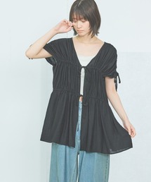 LAKOLE | シャーリングチュニックブラウス / 499167(シャツ/ブラウス)