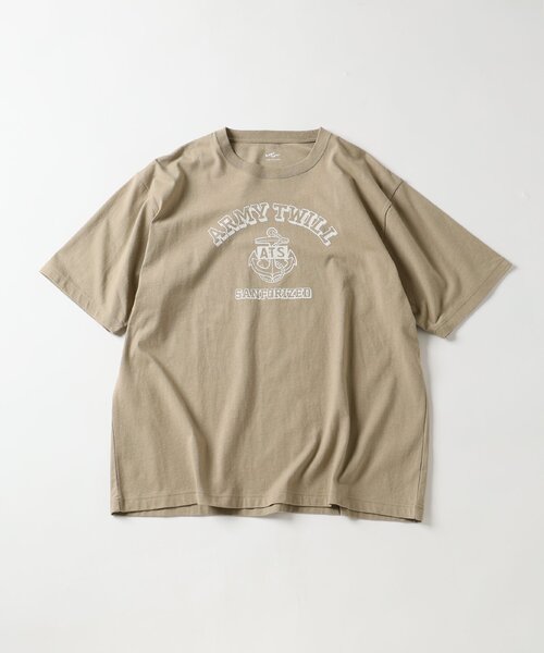 ARMY TWILL(アーミーツイル)の「ARMY TWILL / アーミーツイル 別注 プリントTシャツ(Tシャツ/カットソー・メンズ・ブラック系その他/グレー/ブラック/ホワイト×ホワイト/ホワイト/グリーン/ベージュ/オレンジ・MEDIUM/LARGE)」の7枚目の写真