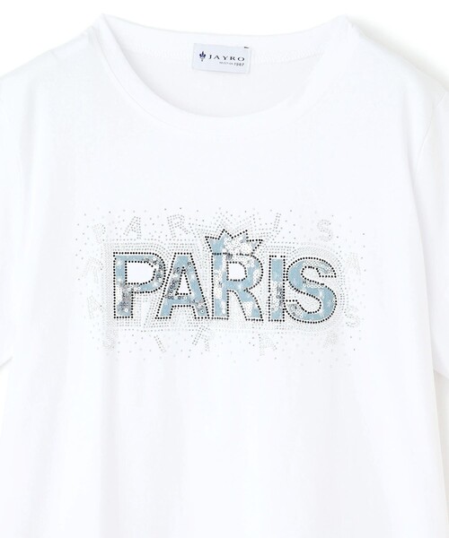Jayro(ジャイロ)の「PARISスパンコールTシャツ(Tシャツ/カットソー・レディース・ブラック/ホワイト・FREE)」の13枚目の写真