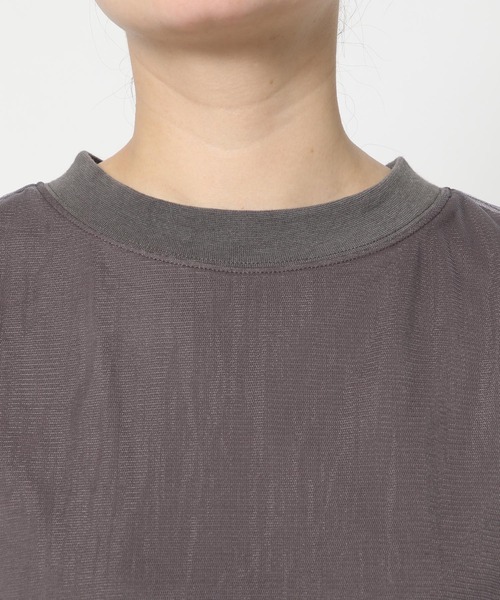 mysty woman（ミスティウーマン）の「チュールレイヤードT 575219（Tシャツ/カットソー・レディース・ブラック/オフホワイト/チャコールグレー・FREE）」の12枚目の写真