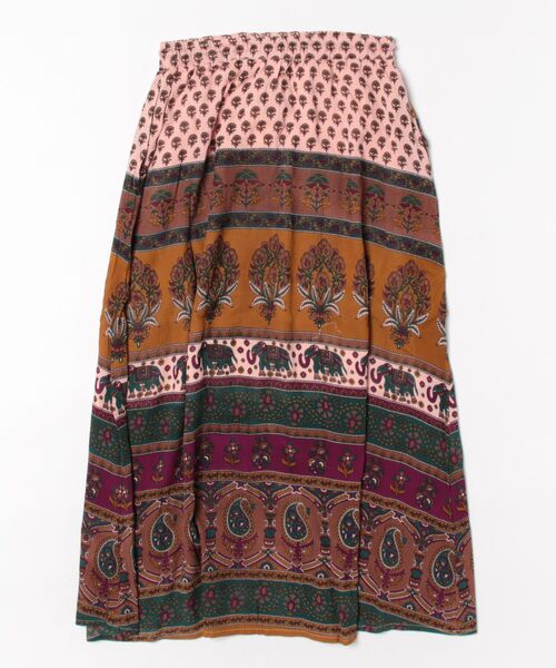 チャイハネ(チャイハネ)の「【チャイハネ】エスニックプリント ナリアロングスカート(スカート・レディース・ベージュ/カーキ/ピンク・FREE)」の10枚目の写真