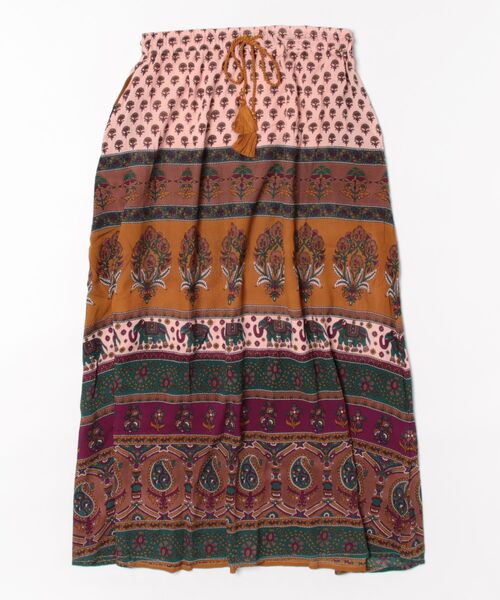 チャイハネ(チャイハネ)の「【チャイハネ】エスニックプリント ナリアロングスカート(スカート・レディース・ベージュ/カーキ/ピンク・FREE)」の11枚目の写真