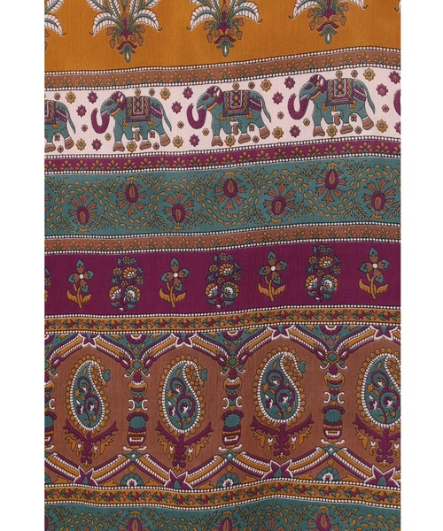 チャイハネ(チャイハネ)の「【チャイハネ】エスニックプリント ナリアロングスカート(スカート・レディース・ベージュ/カーキ/ピンク・FREE)」の4枚目の写真