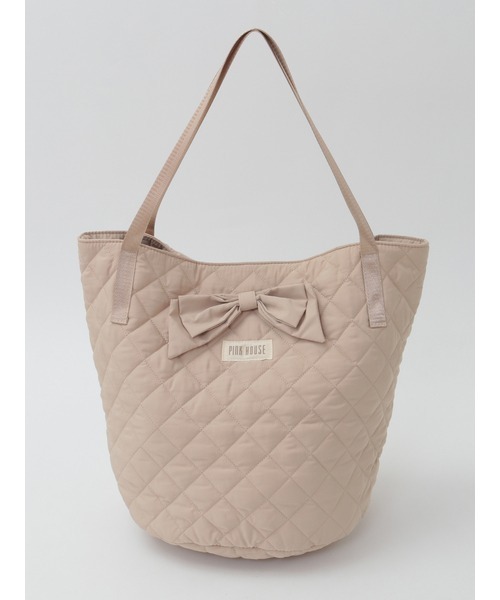 ピンクハウス リボン付きかごバッグ 中型 ピンクハウス リボン付きかご