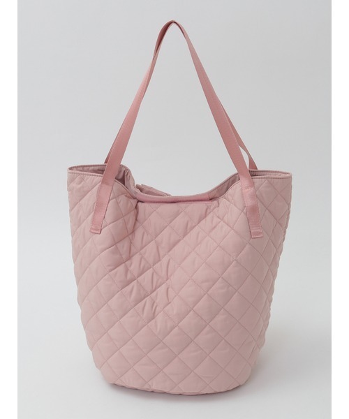 PINK HOUSE(ピンクハウス)の「リボンモチーフ付きキルティングバッグ(トートバッグ・レディース・ベージュ/ピンク/ブルーグレー/ブラック・フリー)」の7枚目の写真