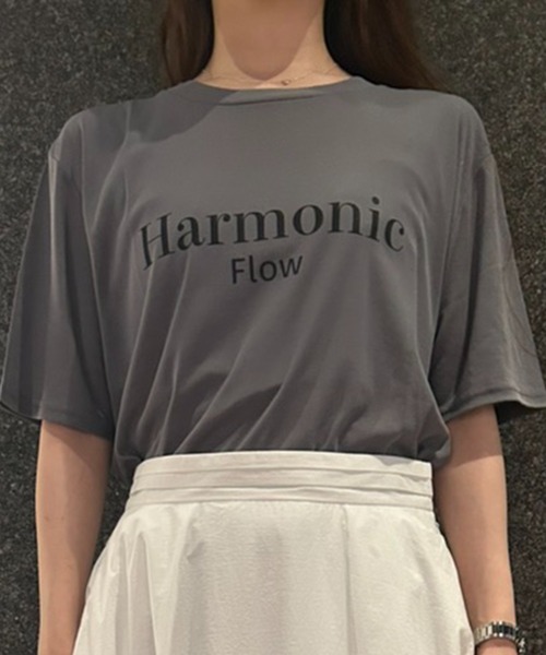 tシャツ 「接触冷感」シアーロゴTシャツ「Harmonic Flow」 レディース 接触冷感】シアーロゴTシャツ【Harmonic Flow】（Tシャツ